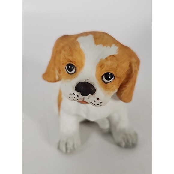 VNTG Homco Charles Cavalier Spaniel  Puppy Dog Figurine #1407 Porcelain 3" - Picture 7 of 10